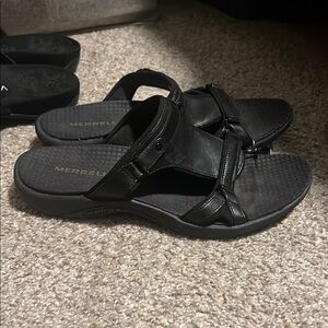 Merrell Glade Black Leather Slide Sandals
Sz 8